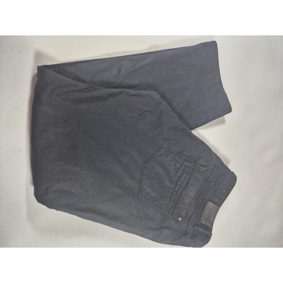 A Tiziano Black Jeans Men's Loose Hip Hop Baggy Leather Flap Pockets Size 48×33 - Picture 2 of 10